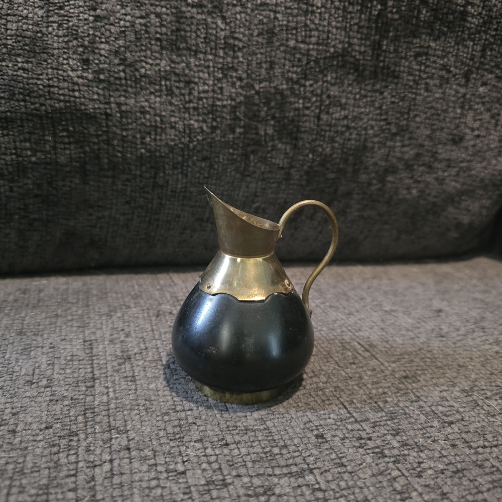 Brass & Wood Mini Pitcher